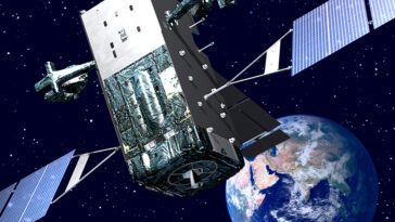 cc US Space Force, modified, https://commons.wikimedia.org/w/index.php?limit=500&offset=0&profile=default&search=satellite+orbit&title=Special:Search&ns0=1&ns6=1&ns12=1&ns14=1&ns100=1&ns106=1#/media/File:SBIRS_GEO-3.jpg