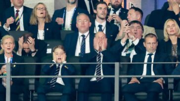 Le prince George et le prince William portaient des cravates assorties et des looks identiques et terrifiants lors de la finale de l'Euro Cup