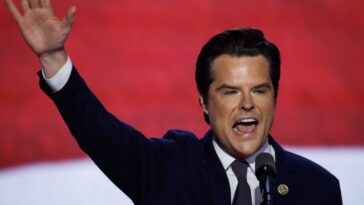 Le représentant républicain Matt Gaetz a fait sourciller les gens lors de la RNC