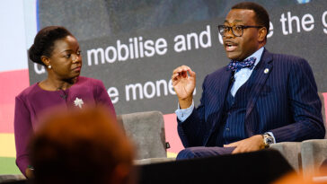 cc Graham Carlow, modified, His Excellency President Dr Akinwumi Adesina, Africa Development Bank, speaking at the UK-Africa Investment Summit, London, 20 January 2020 picture DFID Graham Carlow 20200120122921_GMCB7244