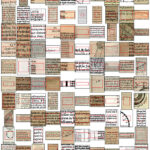 Il s'agit d'un collage d'extraits carrés et rectangulaires de nombreux textes d'astronomie datant du XVIe siècle environ, illustrant à quel point ils étaient différents, y compris une grande variété de polices.