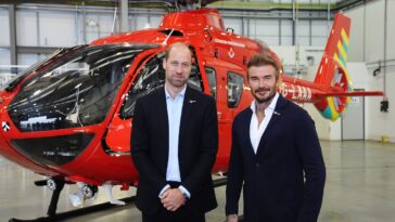 Le prince William et David Beckham sont montés à bord d'un hélicoptère mais n'ont pas quitté le sol