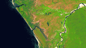 Une rivière change de cap.