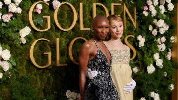 Cynthia Erivo et Ariana Grande ont l'air incroyablement belles sur le tapis rouge des Golden Globes 2025, sans leur signature rose et vert