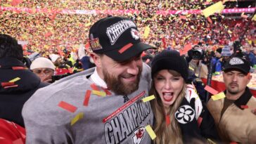 La tenue de logo LV de Taylor Swift pour Kansas City Win pourrait avoir un double sens spécial