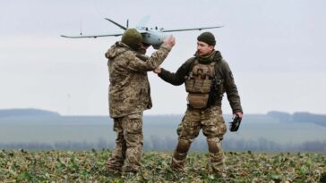 Mandatory Credit: Photo by KATERYNA KLOCHKO/EPA-EFE/Shutterstock (14349659f) Ukrainian servicemen from the 108th Brigade of Territorial Defence prepare to fly a Ukraine-made multi-purpose drone Leleka-100 on a field near a frontline in the direction of Zaporizhzhia, Ukraine, 15 February 2024, amid the Russian invasion. Russian troops entered Ukrainian territory on 24 February 2022, starting a conflict that has provoked destruction and a humanitarian crisis. Ukraine