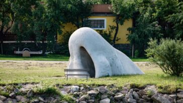 PPW5E4 The Nose art installation in St. Lorenz, Austria