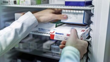Mandatory Credit: Photo by Ute Grabowsky/imageBROKER/Shutterstock (13880334oy) Pack of Ozempic, antidiabetic drug for weight control, taken in a pharmacy in Niesky, 13.04.2023., Niesky, Germany Various 23aecabfaa