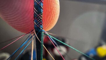 A computer fibre being braided with a combination of metal and textile yarns