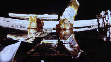 Lanar privé Lander Blue Ghost Aces Moon Touchdown avec une livraison spéciale pour la NASA