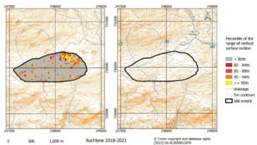 Satellites utilisés pour prédire la sensibilité des glissements de terrain à travers l'Écosse