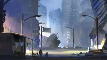The surviving human beings in the abandoned city, digital illustration.; Shutterstock ID 1572040465; purchase_order: -; job: -; client: -; other: -