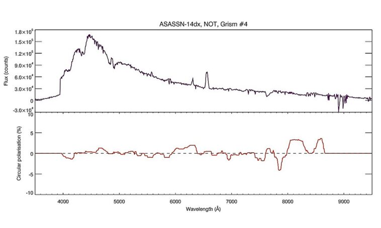 La variable cataclysmique ASASSN - 14DX contient une naine blanche pulsante massive, les observations trouvent