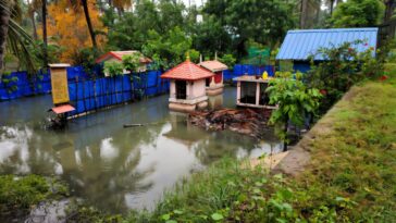 Les inondations de marée sur les exigences du lac indien