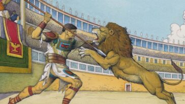 Première preuve de lutte de gladiateur avec le lion vu dans le squelette de l'ère romaine