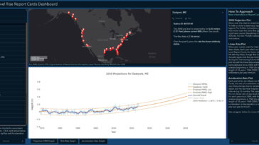 2024 Niveau de la mer 'bulletins' Carte Futures des communautés côtières américaines