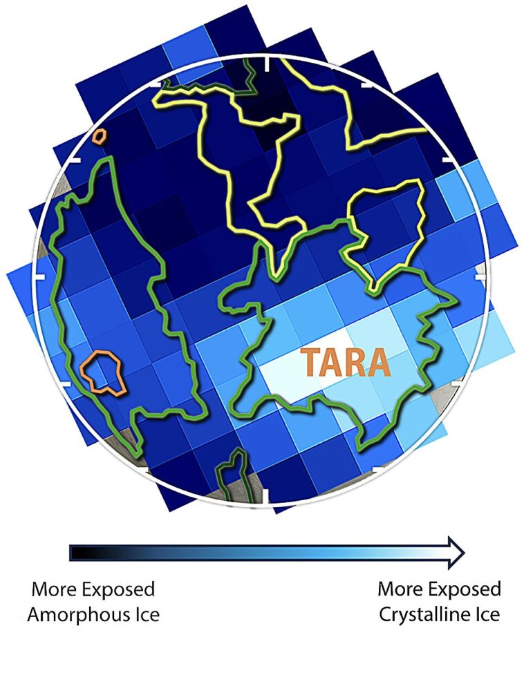 Jupiter's Moon Europa a constamment un changement de surface de glace, suggèrent les expériences Jupiter's Moon Europa a constamment un changement de surface de glace, suggèrent les expériences
