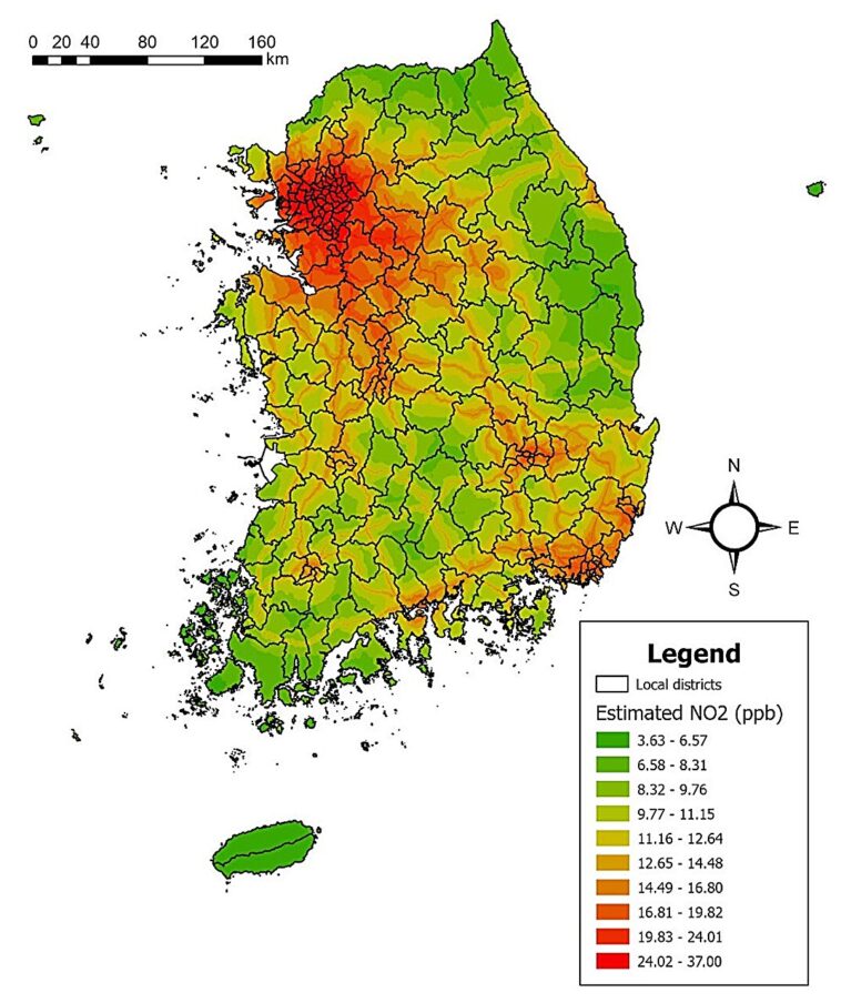 L'étude enquête sur l'exposition à la pollution atmosphérique à travers la Corée du Sud L'étude enquête sur l'exposition à la pollution atmosphérique à travers la Corée du Sud