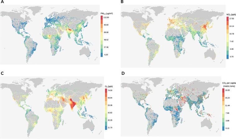 L'étude mondiale suit la pollution atmosphérique et les émissions de CO₂ dans des milliers de villes du monde