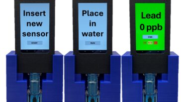 Le capteur portable permet la détection des plombs communautaires dans l'eau du robinet