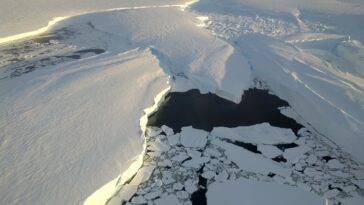 Les satellites observent le glacier commettre 'piratage de glace'