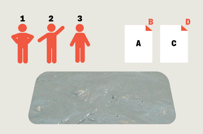 Puzzle de mathématiques: l'énigme du partage Trois chiffres se tiennent devant un rectangle, à côté de deux feuilles, illustrant le puzzle mathématique de notre numéro de juin 2025