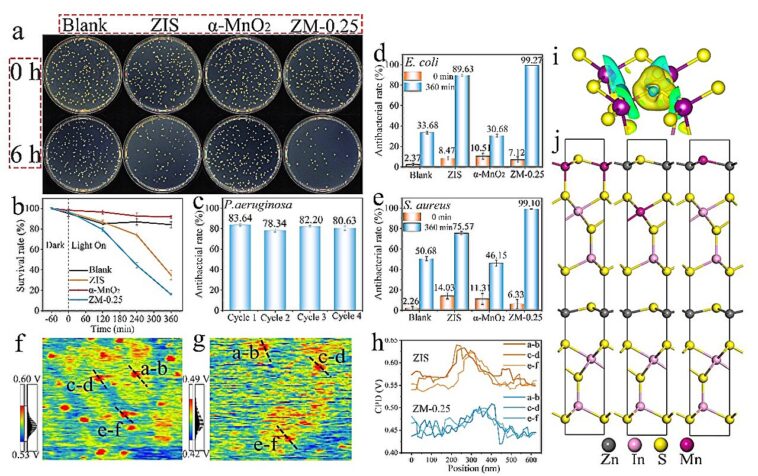 Amélioration de l'activité antibactérienne photocatalytique en utilisant une approche de décomposition α-MNO₂ à l'oxygène - riche α-MNO₂ Amélioration de l'activité antibactérienne photocatalytique en utilisant une approche de décomposition α-MNO₂ à l'oxygène - riche α-MNO₂