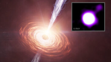 Chandra aperçoit un jet de trou noir étonnamment fort à `` midi cosmique ''