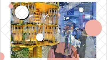 People view superconducting quantum computer model during the 8th Digital China Summit at the Fuzhou Strait International Conference and Exhibition Center on April 29, 2025 in Fuzhou, Fujian Province of China. The summit highlights the country