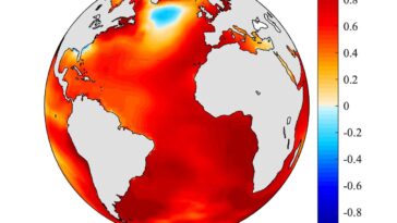 Étrange point froid atlantique lié au ralentissement d'un siècle du courant océanique majeur