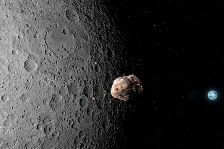 L'astéroïde sur la parcours de collision avec la lune pourrait tirer des éclats d'obus sur Terre
