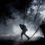La Grèce déclare l'urgence sur les Chios sur les incendies de forêt