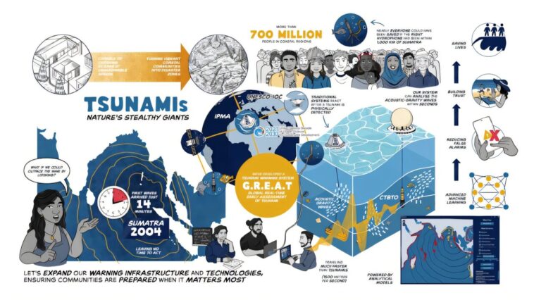 La nouvelle technologie utilise des ondes sonores sous-marines pour des avertissements de tsunami plus rapides et plus fiables en temps réel