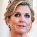 La reine Máxima des Pays-Bas Sparkles en rubis datant de 1888 lors de la visite d'État