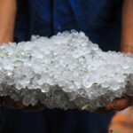 La tempête de grêle soudaine crée l'Alexandrie de l'Égypte