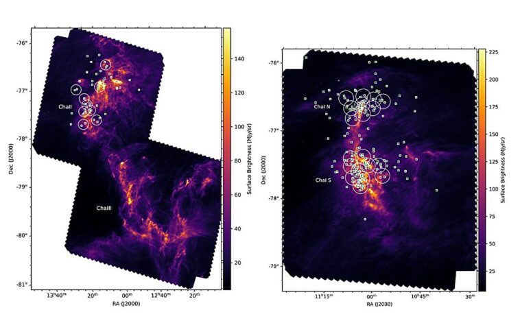 Les astronomes détectent cinq jeunes stars dans le complexe de nuages de Chamaeleon Les astronomes détectent cinq jeunes stars dans le complexe de nuages de Chamaeleon
