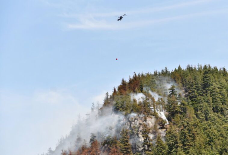 Les incendies de forêt du Canada près de Vancouver contenaient Les incendies de forêt du Canada près de Vancouver contenaient