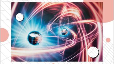 A 3d rendered image of particles