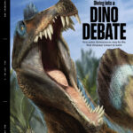 Couverture de Science News 'Mai 2025 Numéro avec un spinosaurus sur la couverture