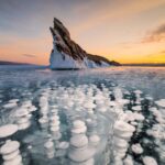 Les messages de code Morse peuvent être piégés dans des bulles dans des blocs de glace