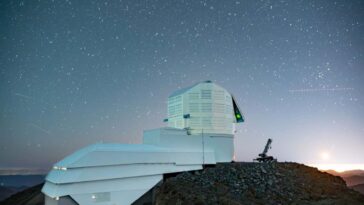 Rubin Observatory in March 2024...***..Observatorio Rubin en marzo de 2024.