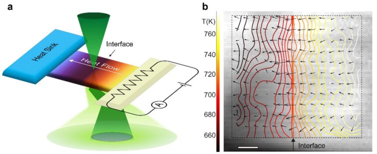Transport de chaleur médié par phonon à travers les matériaux visualisés au niveau atomique