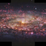 Cette photo de la galaxie du sculpteur à proximité s'étend sur 65 000 années-lumière