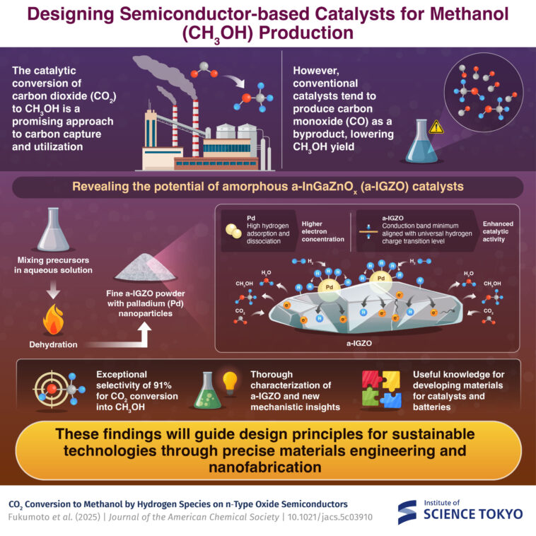 Le catalyseur semi-conducteur atteint une sélectivité élevée dans la conversion du dioxyde de carbone en méthanol