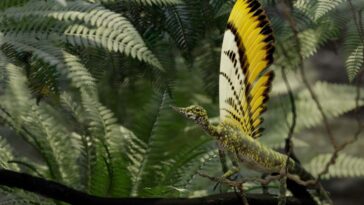 Le reptile du Trias spectaculaire avait un type de plumes précoce