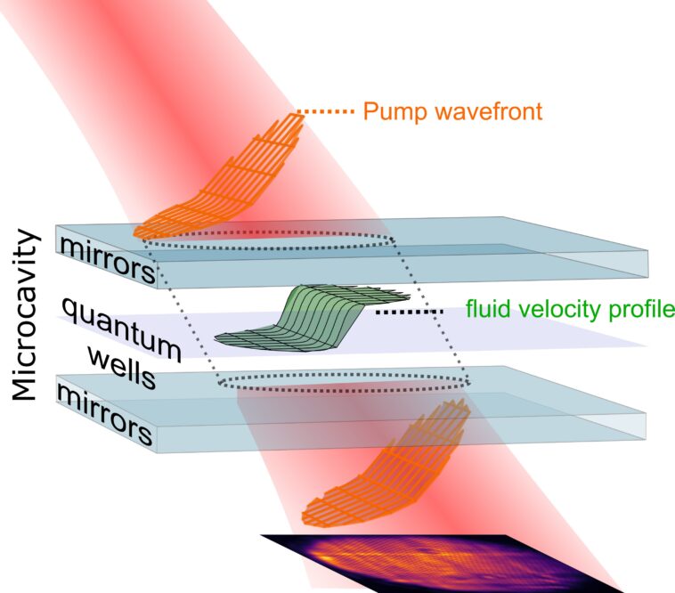 Simulant l'effet de colportage et d'autres prévisions de théorie du champ quantique avec des liquides polariton