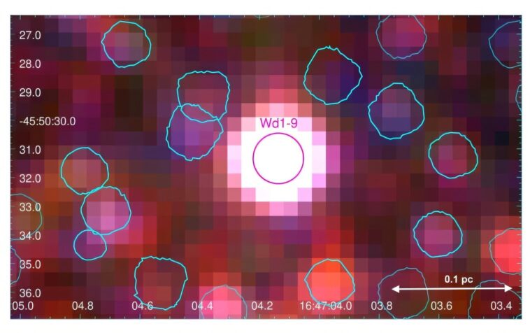 Supergiant Star WD1-9 a étudié en détail