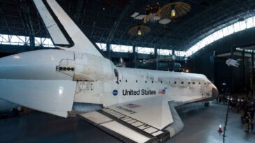 Bourse de déménager américain de la navette spatiale Discovery Face Museum Proussback