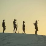 TX DATE:21-07-2025,TX WEEK:29,EMBARGOED UNTIL:08-07-2025 00:00:00,DESCRIPTION:Dramatic reconstruction of early anatomically modern Homo sapiens living in Africa.,COPYRIGHT:BBC Studios,CREDIT LINE:BBC / BBC Studios