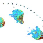 La dynamique des fluides informatiques 3D illustre le phénomène «Spin Serve» du badminton